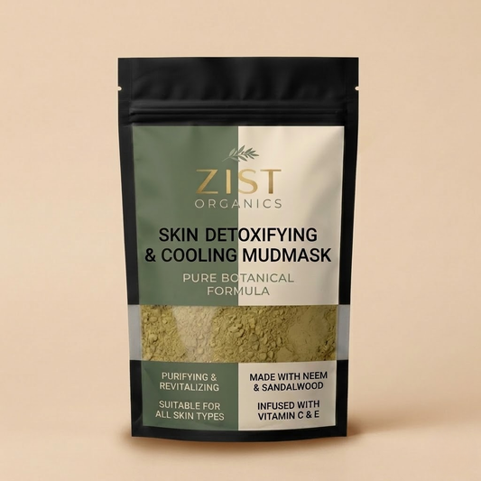𝐙𝐢𝐬𝐭 𝐎𝐫𝐠𝐚𝐧𝐢𝐜𝐬  Skin Detofixying & Cooling  𝐌𝐮𝐝 𝐌𝐚𝐬𝐤 - HERBAL FACEMASK FOR OILY & DULL SKIN